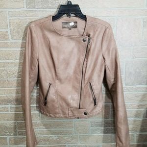 Charming Charlie women's lined tan jacket .